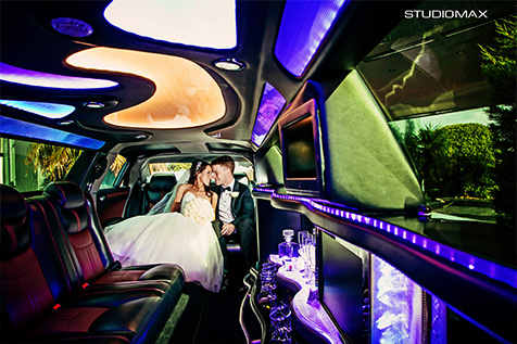 winter wedding limo