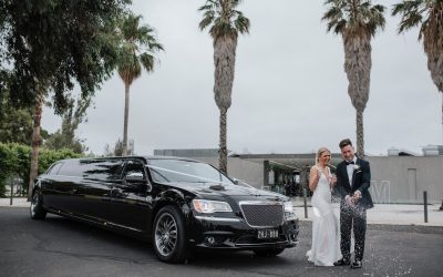 Black Chrysler Limousine Hire – Ellie and Michael